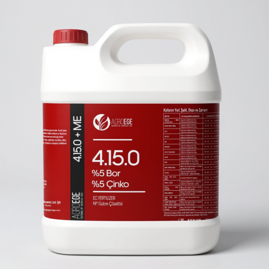 Agroege bosteer 4-15-0 + 5 Bor (B) + 5 Çinko (Zn) 5 LT - 7,5 KG