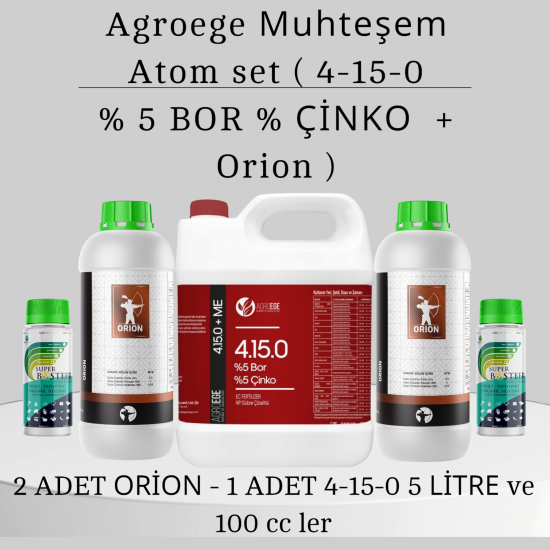 Agroege Muhteşem Atom set ( 4-15-0 + Orion ) Agroege Muhteşem Atom set ( 4-15-0 + Orion )