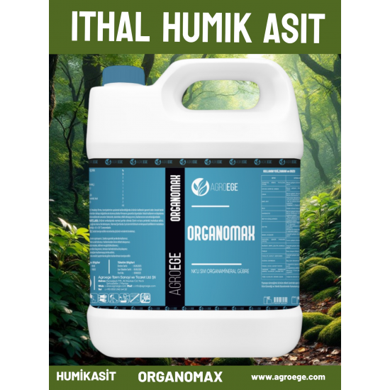 Agroege Organomax ithal humik fulvik asit 5 lt Agroege Organomax ithal humik fulvik asit 5 lt